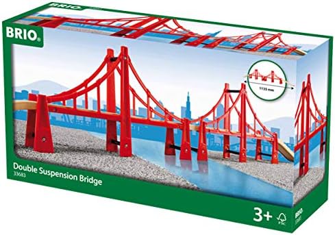 בריו עולם - 33683 גשר מתלים כפול | אביזר רכבת צעצוע של 5 חלקים לילדים מגיל 3 ומעלה